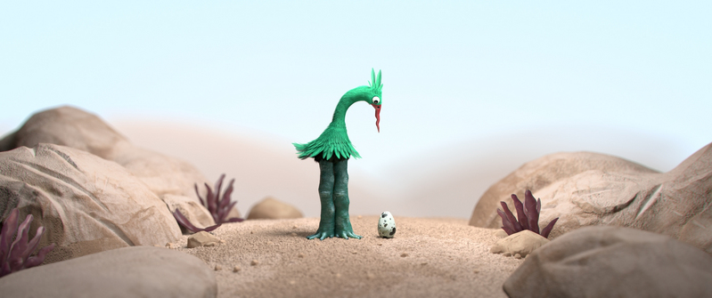 The green bird